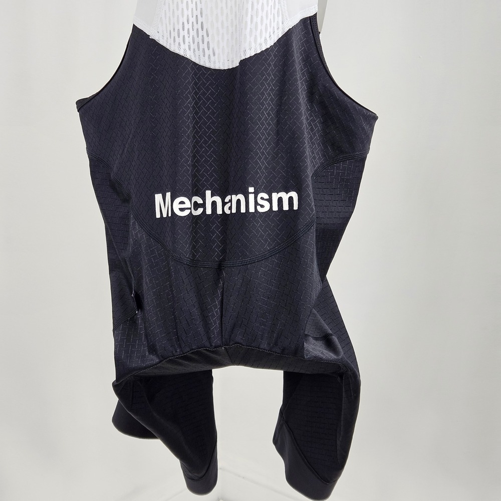 Pas Normal Studios Mechanism Bib Shorts Men XL Black Padded Cycling Italy FLAW - Picture 10 of 16